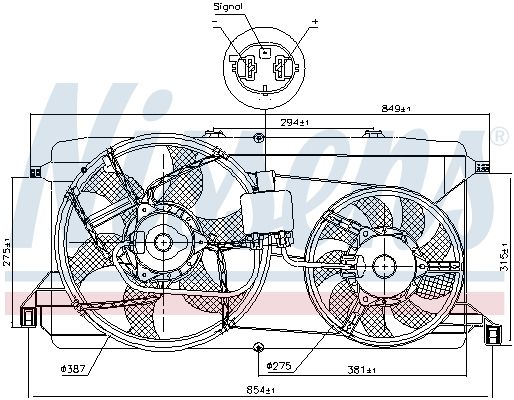 NISSENS 85826 Fan, engine cooling