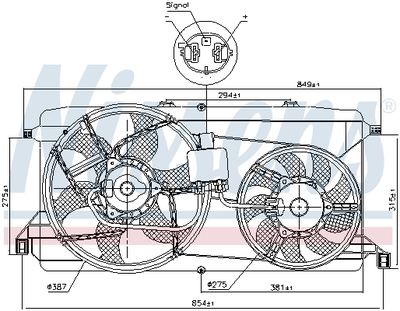 Fan, engine cooling NISSENS 85826