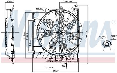 Fan, engine cooling NISSENS 85830