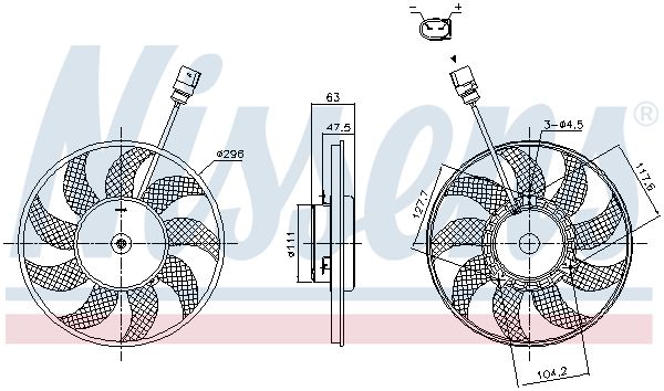 NISSENS 85866 Fan, engine cooling