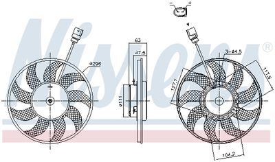 Fan, engine cooling NISSENS 85866