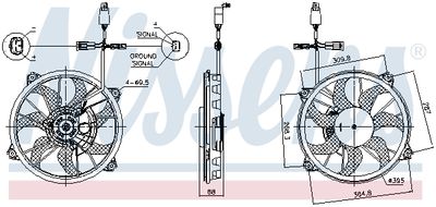 Fan, engine cooling NISSENS 85902