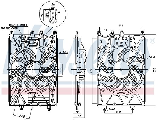 NISSENS 85937 Fan, engine cooling