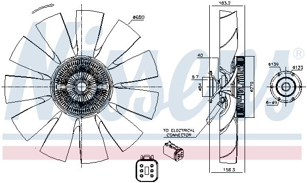 NISSENS 86167 Clutch, radiator fan