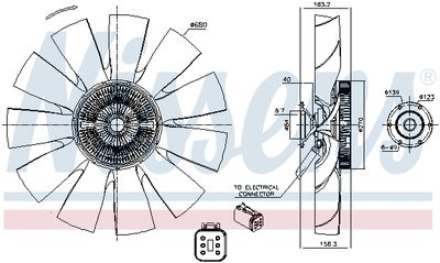 Clutch, radiator fan NISSENS 86167