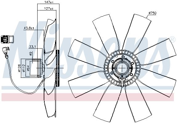 NISSENS 86236 Clutch, radiator fan