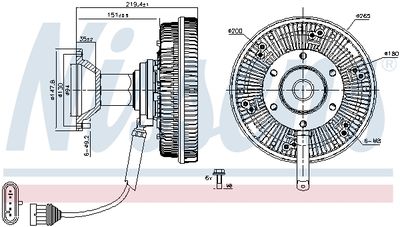 Clutch, radiator fan NISSENS 86242