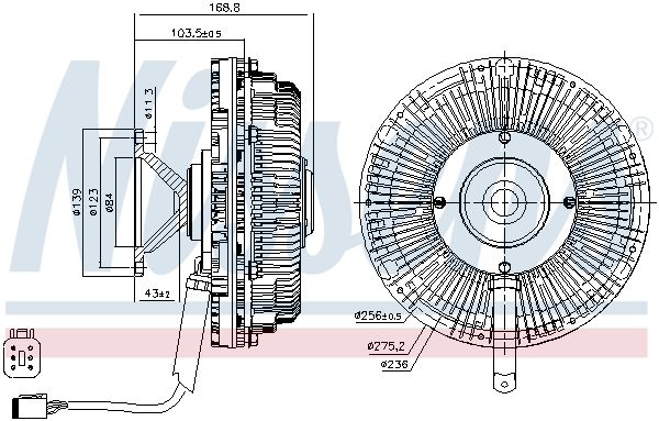 NISSENS 86243 Clutch, radiator fan