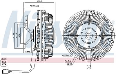Clutch, radiator fan NISSENS 86243