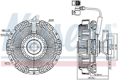 Clutch, radiator fan NISSENS 86248