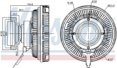 Clutch, radiator fan NISSENS 86250