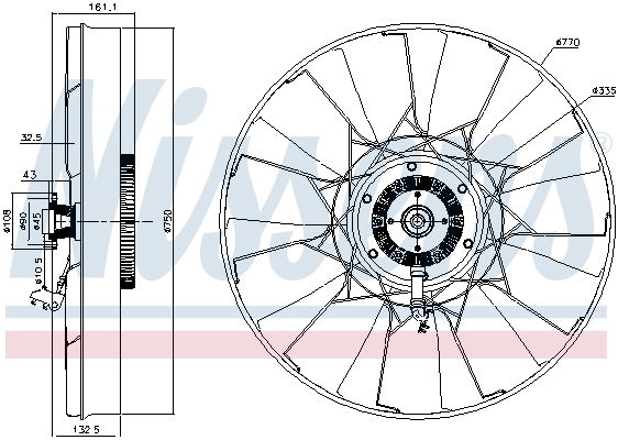 NISSENS 86257 Clutch, radiator fan