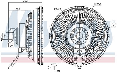 Clutch, radiator fan NISSENS 86377