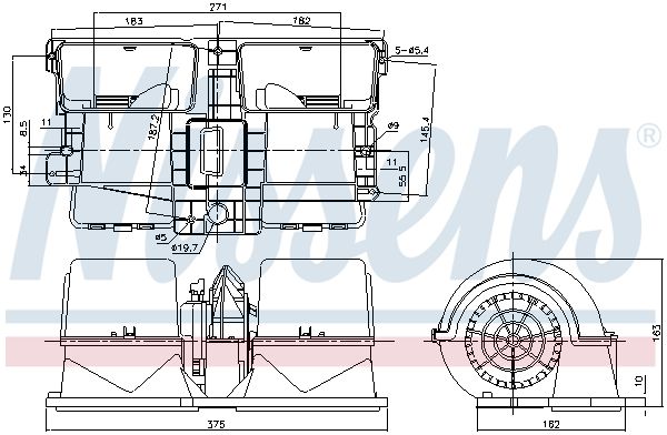 NISSENS 87134 Interior Blower
