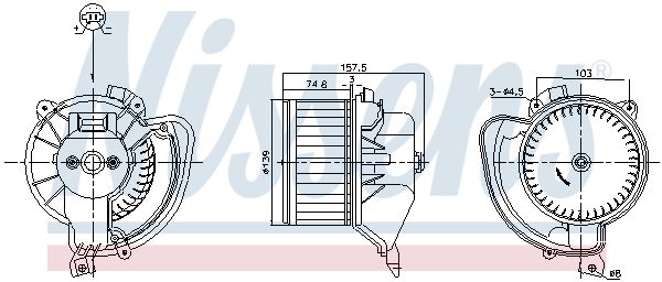 NISSENS 87220 Interior Blower