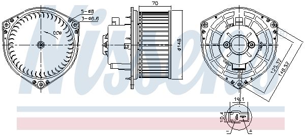 NISSENS 87454 Interior Blower