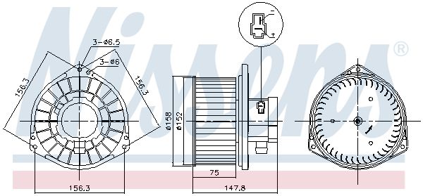 NISSENS 87531 Interior Blower