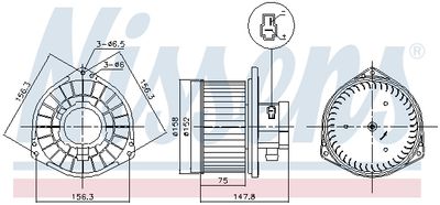 Interior Blower NISSENS 87531