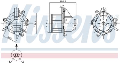 Interior Blower NISSENS 87542