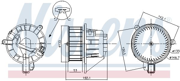 NISSENS 87546 Interior Blower