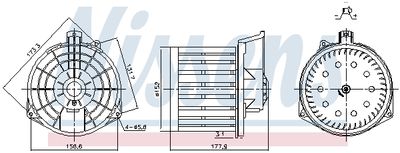 Interior Blower NISSENS 87549