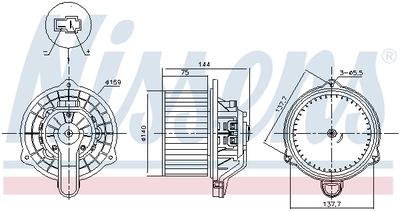 Interior Blower NISSENS 87568
