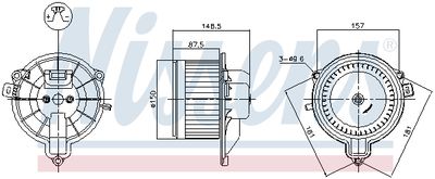 Interior Blower NISSENS 87572