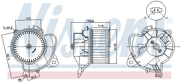 NISSENS 87574 Interior Blower
