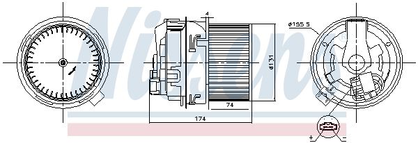 NISSENS 87591 Interior Blower