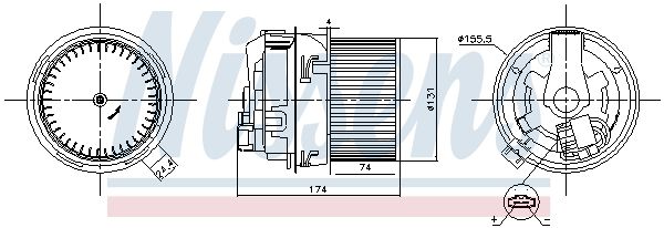 NISSENS 87593 Interior Blower