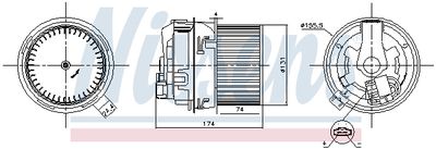 Interior Blower NISSENS 87593