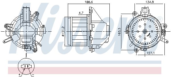 NISSENS 87596 Interior Blower