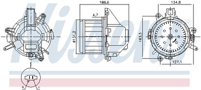 Interior Blower NISSENS 87596