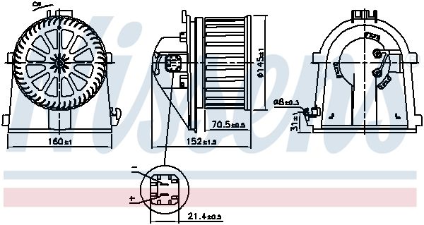 NISSENS 87598 Interior Blower