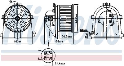 Interior Blower NISSENS 87598