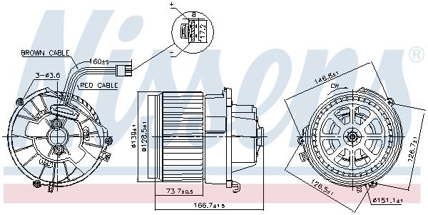 NISSENS 87599 Interior Blower