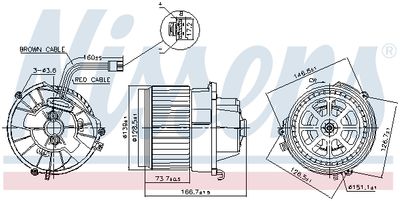 Interior Blower NISSENS 87599