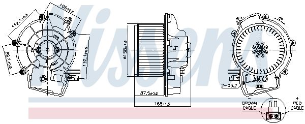 NISSENS 87606 Interior Blower