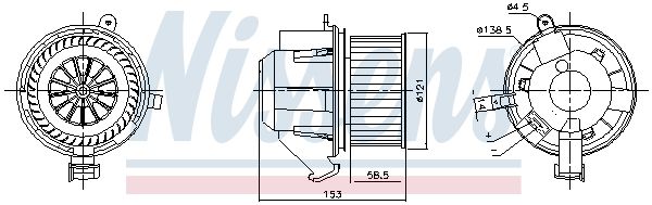 NISSENS 87607 Interior Blower