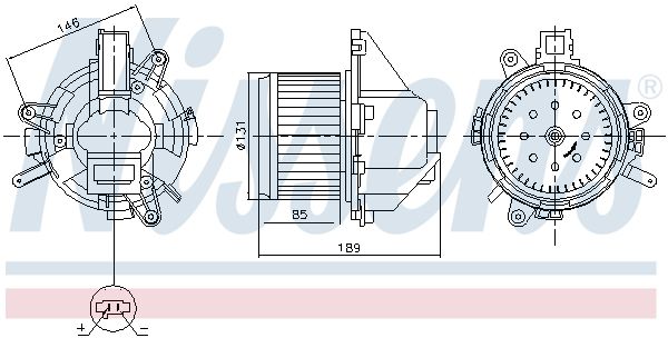 NISSENS 87608 Interior Blower