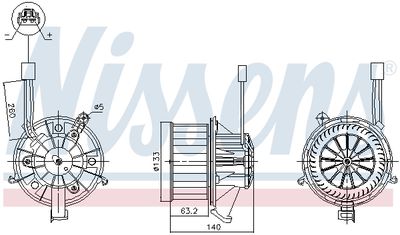 Interior Blower NISSENS 87612