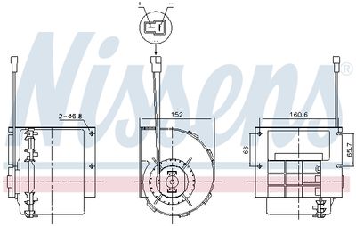 Interior Blower NISSENS 87613