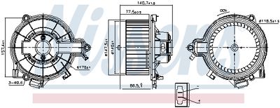 Interior Blower NISSENS 87616