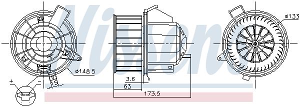 NISSENS 87617 Interior Blower