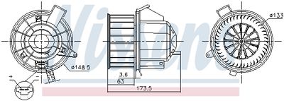 Interior Blower NISSENS 87617
