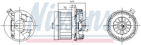 NISSENS 87619 Interior Blower