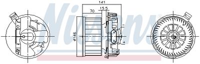 Interior Blower NISSENS 87619