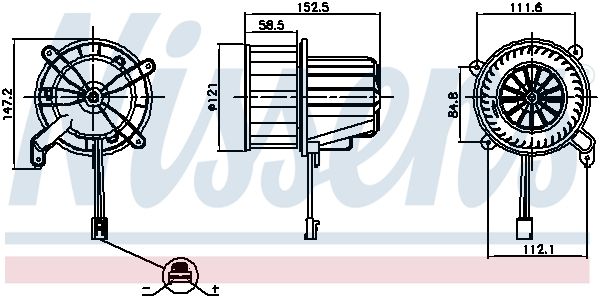 NISSENS 87621 Interior Blower