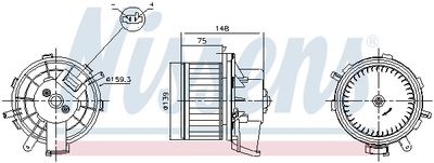 Interior Blower NISSENS 87622