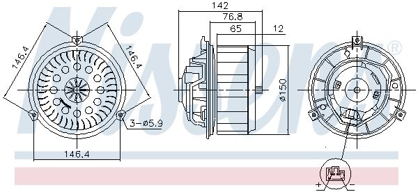 NISSENS 87623 Interior Blower